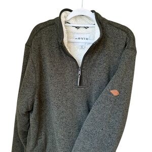 Orvis Men's Sherpa-Lined Half-Zip Sweater - Olive
